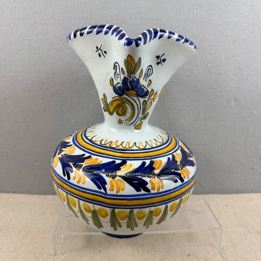 Vintage Spanish Majolica Art Pottery Pitcher Signed VE Monogram Espana - Picture 5 of 13